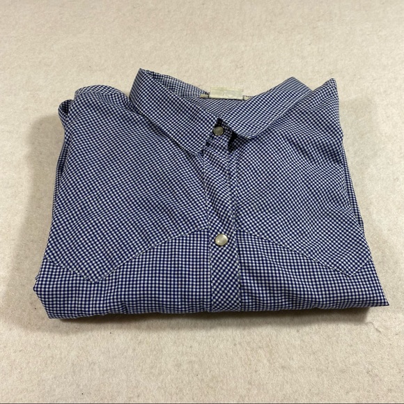 Levi’s Pearl Snap Gingham Shirt Top Woman’s size 46 Long Sleeve Shirt… - Picture 2 of 11